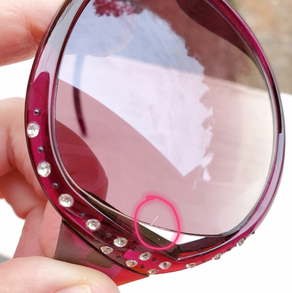Raspberry Pink Rhinestone-encrusted Sunnies - Picture 14 of 14